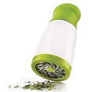 Herb Grinder Spice Mill Parsley Shredder Chopper Vegetable Cutter Garlic Coriander Spice Grinder Kitchen Accessories(Color: White & Green)