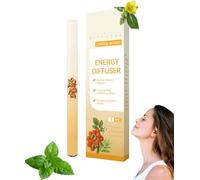 Herbal Diffuser Pen with Extracts of Mullein, Upgraded Healoit Thyme and Mint Extracts for Lung Cleanse, Natural Way to Breathe Easier, Supports Clear & Refreshing Breathing (Energy)