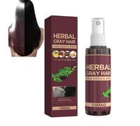 Herbal Essence Hair Spray para cabello gris - Acondicionador natural para oscurecer el cabello y restauración del color, spray invertido para cabello gris con cuidado gradual y nutritivo del cuero