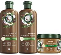 Herbal Essences Champú Coco PACK Champu 2x350ml + 1 Mascarilla 500ml.