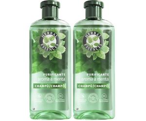 Herbal Essences Champú Purificante Con Aroma A Menta 350 ml Para Todo Tipo De Cabello. Ayuda A Refrescar, Revitalizar Y Fortalecer. De Origen Natural* Sin Siliconas, Vegano *Ingredientes De La Fórmula