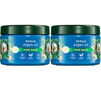 Herbal Essences Mascarilla Reparadora Con Aceite De Argán 300 ml Para Pelo Dañado. Hidratación Intensa Para Un Cabello Más Suave y Sedoso. De Origen Natural (Paquete de 2)