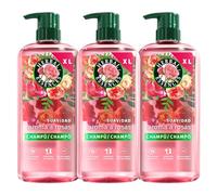 Herbal Essences Pétalo Suave Champú Aroma Rosa 3x 650ml Para Nutrir Pelo Seco, Sin Siliconas