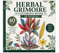Herbal Grimoire Coloring Book: Witchy Herbs, Flowers & Botanical Plant Illustrations Coloring Pages for Stress Relief and Relaxation (Yume Neko)