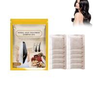 Herbal Hair Treatment Shampoo Bags - 10-Pack Natural Scalp Care for Thinning Hair, White to Black Hair, Dandruff Control & Postpartum Hair Loss Recovery