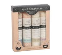 Herbal Ritual - Juego de regalo de sal de baño, eleva tu amor propio con sales rituales de felicidad, elixir de abundancia y mezcla sin estrés, sales de baño relajantes hechas en el Reino Unido para