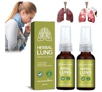 Herbal Spray para Limpieza Pulmonar,2PCS Spray de Limpieza Pulmonar,Spray Limpieza de Hierbas Respiratorias,Spray Herbal Lung,Ayuda a Limpiar y Reparar los Pulmones,Facilita Respiración