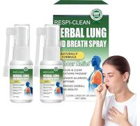 Herbal Spray para Limpieza Pulmonar,2PCS Spray de Limpieza Pulmonar,Spray Limpieza de Hierbas Respiratorias,Spray Herbal Lung,Ayuda a Limpiar y Reparar los Pulmones,Facilita Respiración