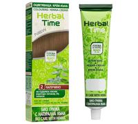 Herbal Time Henna Natural Colorante en Crema | Henna Pelo | Cubre Canas | Crema Tinte Coloración Temporal | Sin Amónico, Sin Sulfatos y Sin Parabenos | Color Capuchino 2 | 75ml