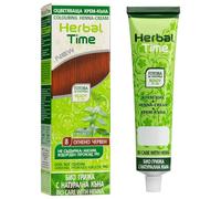 Herbal Time Henna para Pelo Rojo Ardiente 8 | Crema Colorante Vegetal para Pelo | Lista para Usar | Cubre Canas | Coloración Semipermanente para Cabello | Sin Amoníaco, Sulfatos ni Parabenos