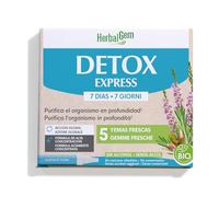 HERBALGEM - Detox Express 7 Días - Purifica profundamente el organismo - Complemento Alimenticio de Yemoterapia - Fórmula Altamente Concentrada - Acción Global - 5 brotes Frescos - Orgánico - 7x10ml