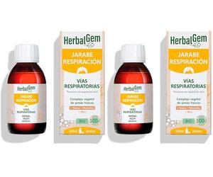 HERBALGEM - Jarabe Expectorante Vías Respiratorias - Confort de las Vías Respiratorias - Enriquecido con Brotes - Contiene Equinácea - Receta Tradicional - Certificado Orgánico - 150ml (Paquete de 2)