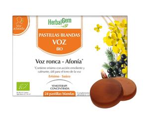 Herbalgem Pastillas Blandas Bio Voz Ronca Afonía Miel Limón 24Comp