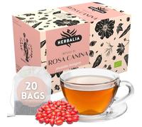 HERBALIA - Tisana de Escaramujo en Bolsitas, Caja de Infusión de Escaramujo con 20 Bolsitas sin Grapas, 40 g de Escaramujo para Infusiones y Tés
