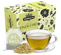 HERBALIA - Tisana de Hinojo en Bolsitas, Caja de Infusión de Hinojo con 40 Bolsitas sin Grapas para Infusiones y Tés