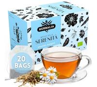HERBALIA - Tisana Relajante ‘Serenidad’ en Bolsitas, Caja de Infusión Relax con 20 Bolsitas sin Grapas, 30 g (Tilo, Verbena, Regaliz, Manzanilla) - Infusión de la Serenidad