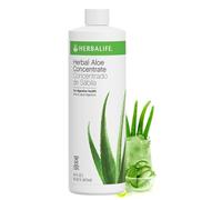 HERBALIFE Pinta de concentrado de aloe a base de hierbas: sabor original 16 fl oz (473 ml) para salud digestiva con aloe de alta calidad, sin gluten, 0 calorías, 0 azúcar, sabor natural