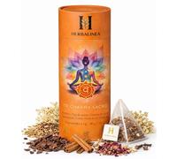 HERBALINEA Infusión de Hierbas Naturales - Té Chakra Sacro | 15 Pirámides Biodegradables Premium (30g) | Rooibos, Pétalos de Rosa, Flor de Azahar, Canela| Bienestar y Equilibrio interior | Sin Cafeína