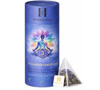 HERBALINEA Infusión de Hierbas Naturales - Té Chakra Tercer Ojo | 15 Pirámides Biodegradables Premium (30g) | Té Blanco Pai Mu Tan, Lavanda, Romero, Melisa | Claridad Mental y Bienestar | Sin Cafeína