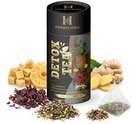 HERBALINEA Té Detox Piña 30 Bolsitas | Infusión Natural Digestiva y Depurativa | Bienestar y Energía | Té Frío o Caliente | Sabor Tropical