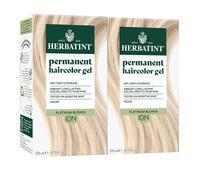 Herbatint Cabello permanente Tinte - 10n Platinum Blonde - para una cobertura de hasta 100% gris de cabello gris resistente - sin alcohol sin amoniac