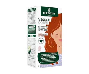 Herbatint Vegetal Color Henna Love Power, Henna Puro | Coloración Vegetal para Cabello a base de Henna y Hierbas Ayurvédicas, 100% Natural y Orgánica - 100 Gramos