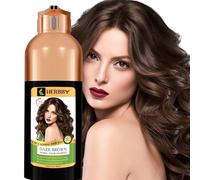 HERBBY Champú colorante para el cabello con 9 extractos de hierbas de larga duración (6-8)