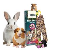 HERBEE cruncher para roedores y conejos 115g frutos del bosque y cardo mariano