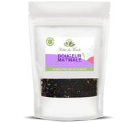 Herbes du Monde - Dulzura de la mañana - Té de hierbas aromatizado con té negro, pétalos de rosa, grosellas, pétalos de aciano - 1 sobre de 100 g