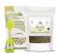Herbes du Monde - Dúo de infusiones zen y calmantes orgánicas - Con infusor - Infusiones orgánicas para el bienestar y la relajación - Juego de 2 sobres con infusor, es decir, 90g