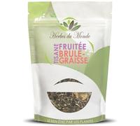 Herbes du Monde - Té de hierbas afrutado quemagrasas - Hojas y frutos secos - Infusión adelgazante afrutada - Adelgazamiento, bienestar y desintoxicación - 1 sobre de 100 g