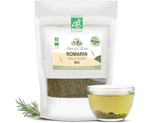 Herbes du Monde - Té de hierbas de hoja de romero cortado orgánico - Infusión orgánica de desintoxicación/tonificación digestiva - Alivio menstrual - 1 sobre de 60 g con certificación AB