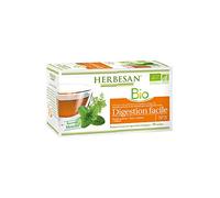 HERBESAN INFUSION MENTHE POIVREE, FENOUIL DIGESTION FACILE BIO Menthe poivrée, Thym, Fenouil, Mélisse - 20 sachets