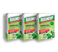 Herbicida roundup 750 ml(3x250ml) para todo tipo de malas hierbas cubre hasta 320 m2 | 15 litros de Agua | Formula Concentrada | Efectos en 1 hora | Elimina hasta 70 especies de hierbas y musgo |