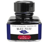 Herbin 13019T - Un flacon d'encre 30 ml pour stylo-plumes et stylos roller, Bleu nuit