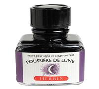 Herbin 13048T - Botella de tinta de 30 ml para plumas estilográficas y bolígrafos roller, polvo de luna