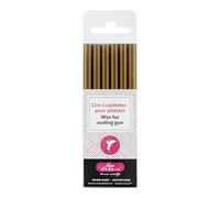 Herbin, 35804T, Pack de 6 Barritas de lacre, Especial pistola, Fabricado en Francia, Color: Oro