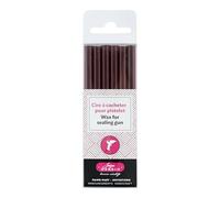 Herbin 35826T, Pack de 6 barritas de lacre, Especial para pistolas, Fabricado en Francia, Color: Burdeos