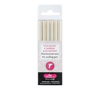 Jacques Herbin 35951T - Pack de 6 barritas de lacre especial para pistola, Pearly ivory. Fabricado en Francia