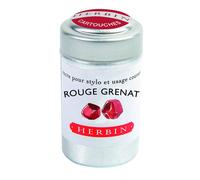 Herbin Fountain Pen Ink - 1 tin of 6 cartridges - Rouge Grenat