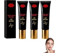 Herbionyx - Brillo de labios de lujo, suero avanzado y Herbionyx Lip Plumper, gel de labios hidratante, ingredientes naturales, reduce las arrugas, cuidado de labios no pegajoso (3 unidades)