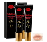 Herbionyx Collapout Siero rimpolpante labbra, siero labbra antirughe, idratante a lunga durata non appiccicoso, aumenta l'elasticità delle labbra, idratante, illuminante per le donne (3PCS)