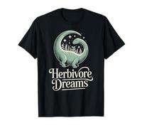 Herbivore Dreams Fun Dinosaurio, Naturaleza y Cielo Nocturno Estrellado Camiseta