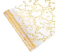 Herboom Camino de mesa de organza con estrellas, 28 cm x 7 m, color dorado para Navidad y Adviento, decoración navideña y festiva para ocasiones especiales