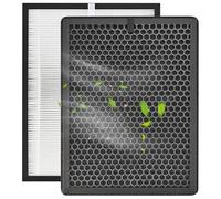 Herboom Filtro de repuesto para purificador de aire Philips AC2882, AC2885, AC2887, AC2889, AC2892, AC3829, 1 filtro HEPA y 1 filtro de carbón activo atrapa olores, sustituye a FY2422 y FY2420