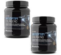 Herbora Artioptim Colágeno - Pack 2 x 350g - Con Magnesio, Ácido Hialurónico, Cúrcuma, Vitamina C y Pimienta Negra - Ayuda al Funcionamiento de los Huesos, los Cartílagos y la Piel - Sabor Naranja