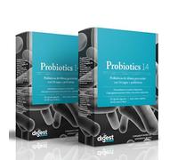 Herbora Probiotics 14 - Pack 2 x 30 Cápsulas Vegetales - 14 Cepas Probióticas con 25 Mil Millones de Bacterias Viables - Gastroresistente - Apto para Veganos - Para Salud Digestiva