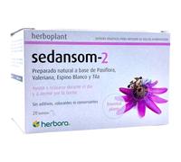Herbora Sedansom 2-20 Bolsitas Infusoras - Con Pasiflora, Valeriana, Espino Blanco y Tila - Infusión Relajante para Dormir y Calmar la Ansiedad - Natural y Sin Aditivos