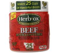 Herbox Beef Boullion Cube, 25-Cube Canister (Pack of 6)