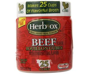 Herbox Beef Boullion Cube, 25-Cube Canister (Pack of 6)